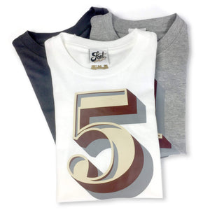 5th Birthday T-Shirt - Stirling Shadow Font Not Found, Font: Stirling Shadow, Kid's Clothes, T-Shirt: Numbers, T-Shirts 44ideas.co.uk