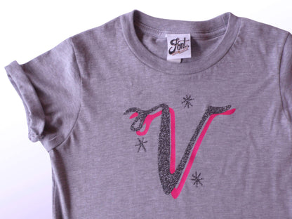 Kids' Alphabet T-Shirt - The Monroe (Neon Pink) Font Not Found, Font: The Monroe, Kid's Clothes, T-Shirts, T-Shirts: Letters 44ideas.co.uk