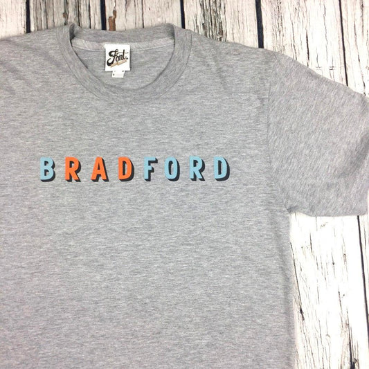 Unisex 'Rad Bradford' shirt. Font Not Found, Font: Bingley Bang, Men's Clothes, T-Shirts, T-Shirts: Letters, Womens Clothes 44ideas.co.uk