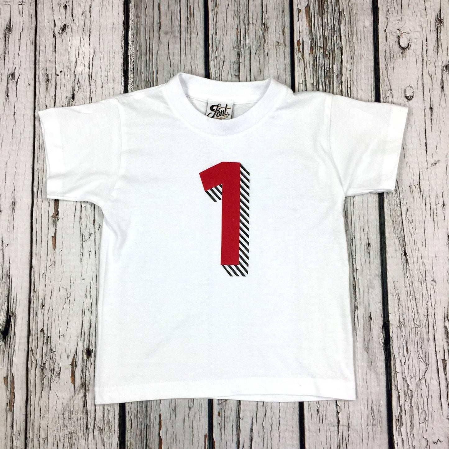 Kids' Number T-Shirts -  Bradford Buzz Font Not Found, Font: Bradford Buzz, Kid's Clothes, T-Shirt: Numbers, T-Shirts 44ideas.co.uk
