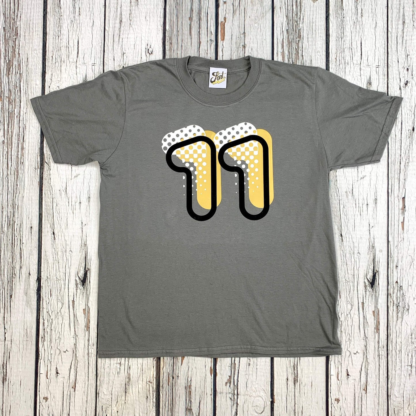 11th Birthday T-Shirt - Fat Babs Font Not Found, Font: Fat Babs, Kid's Clothes, T-Shirt: Numbers, T-Shirts 44ideas.co.uk