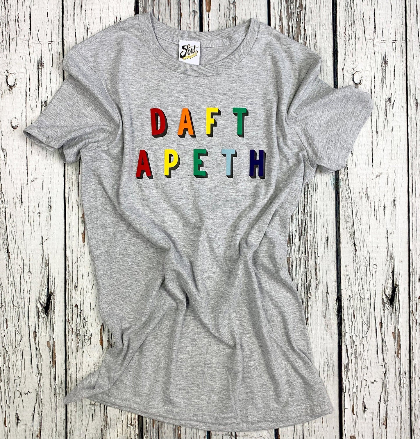 Daft Apeth Adult T-Shirt - Bingley Bang Font Not Found, Font: Bingley Bang, Men's Clothes, T-Shirts, T-Shirts: Letters, Womens Clothes 44ideas.co.uk