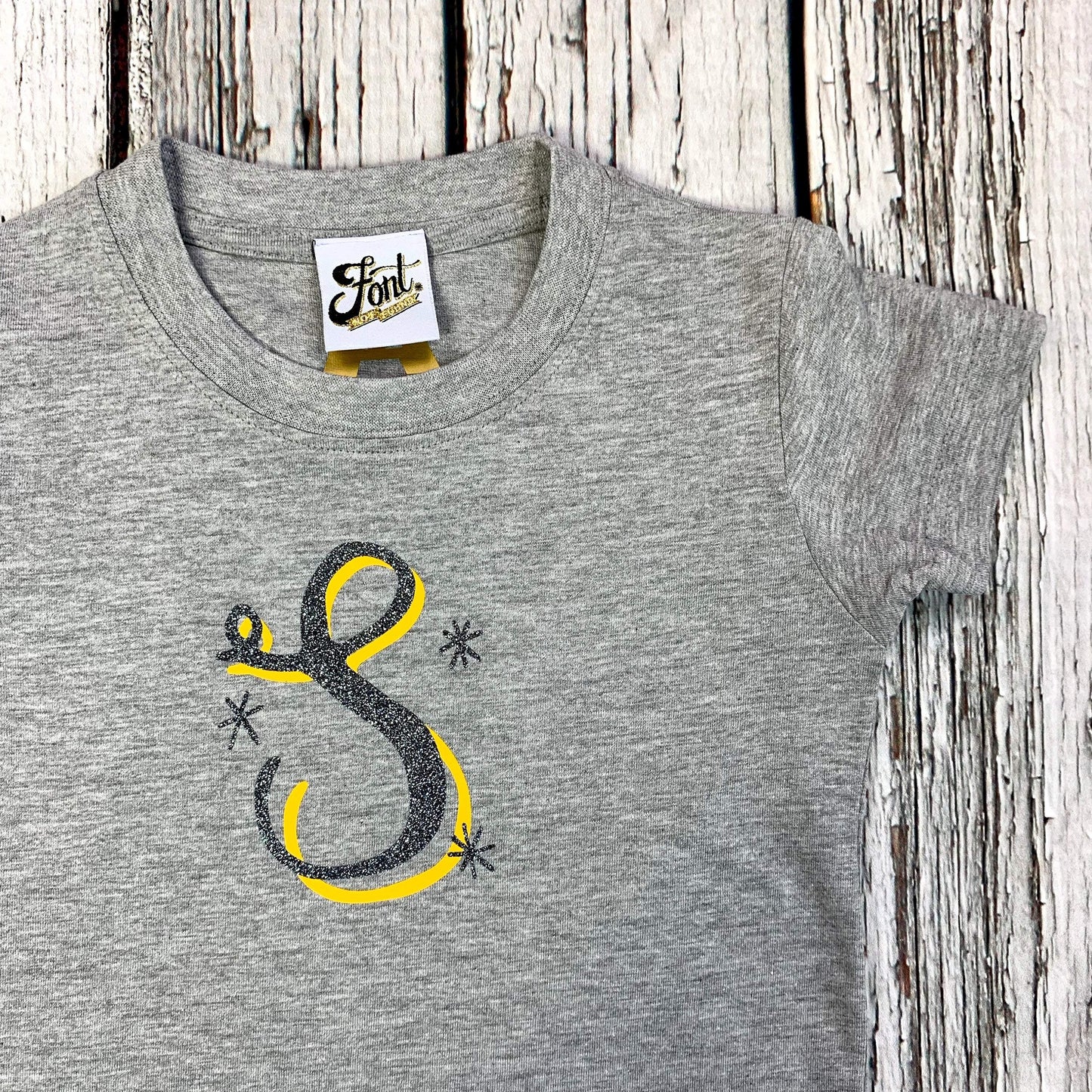 Children's Letter T-Shirt - The Monroe Font Not Found, Font: The Monroe, Kid's Clothes, T-Shirts, T-Shirts: Letters 44ideas.co.uk