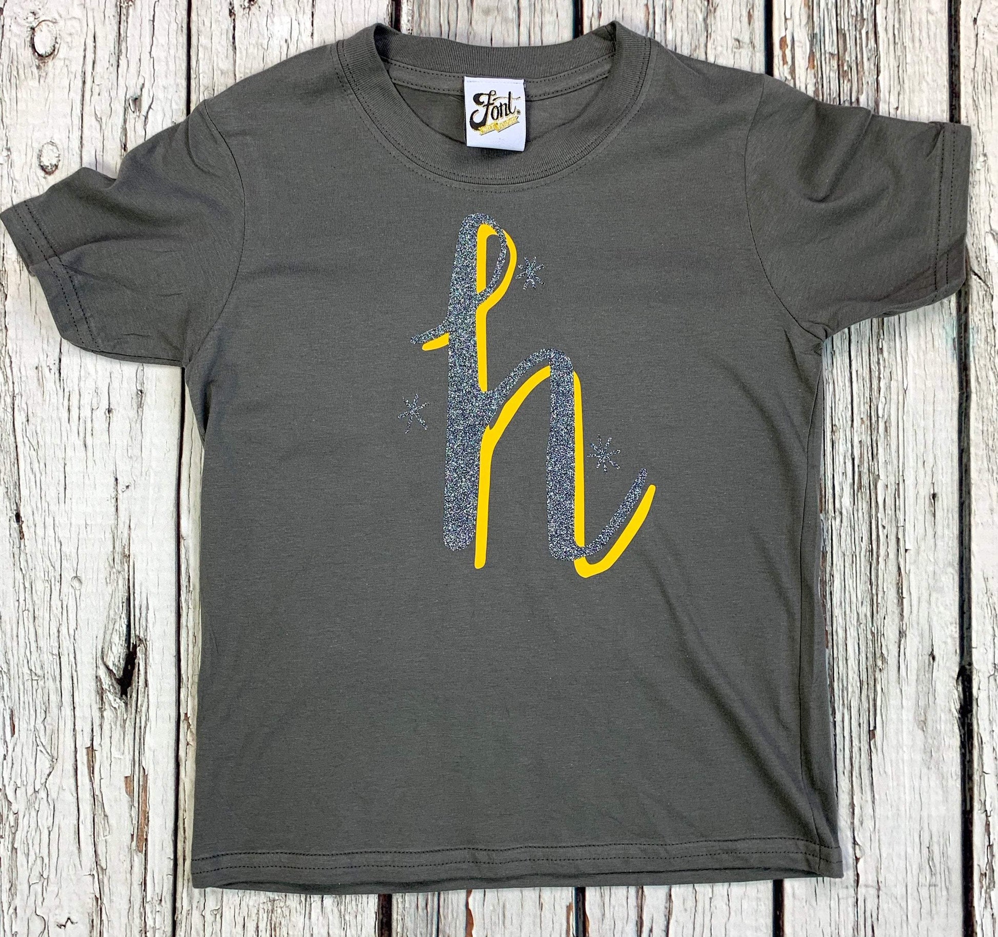Children's Letter T-Shirt - The Monroe Font Not Found, Font: The Monroe, Kid's Clothes, T-Shirts, T-Shirts: Letters 44ideas.co.uk
