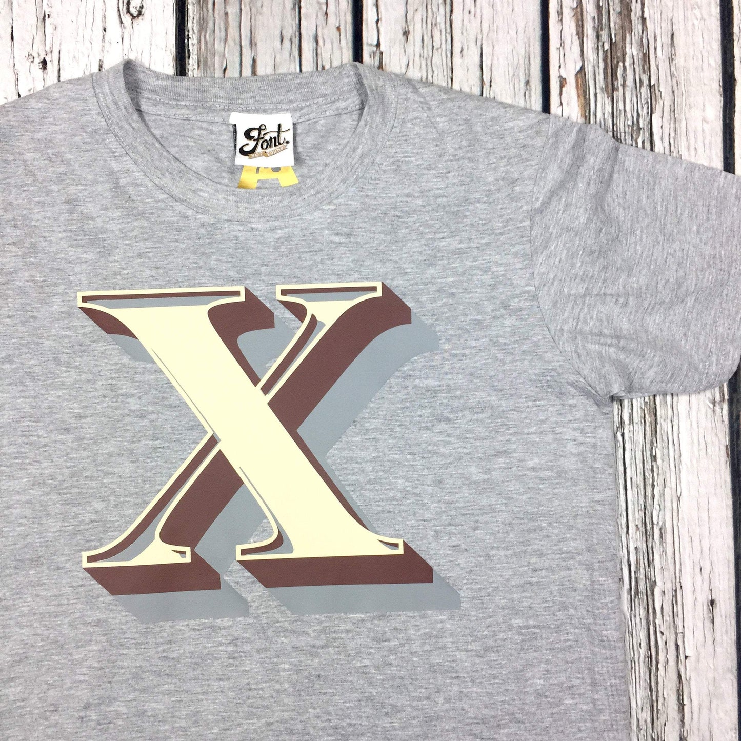 Ladies' Letter T-Shirt - Stirling Shadow Font Not Found, Font: Stirling Shadow, T-Shirts, T-Shirts: Letters, Womens Clothes 44ideas.co.uk