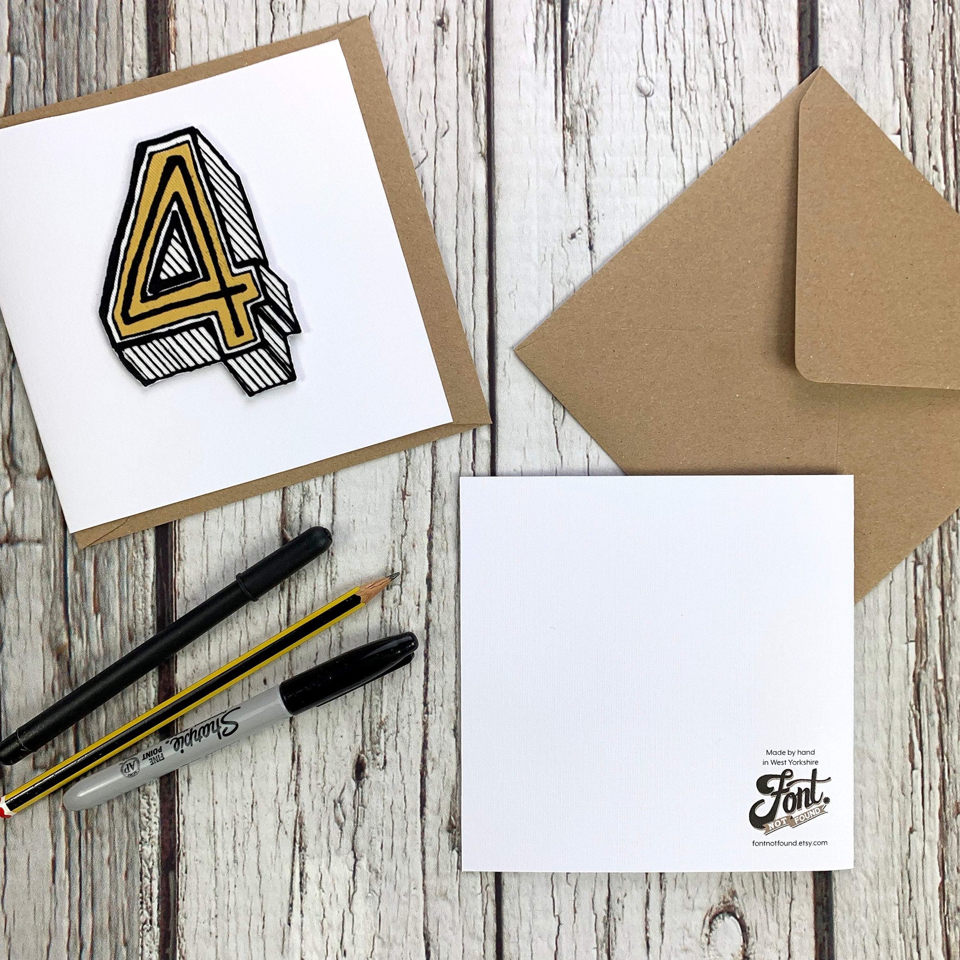 Personalised Birthday Card. Numbers/ Age 1-10 Birthday, Cards, Font Not Found, Font: Juniper Red 44ideas.co.uk