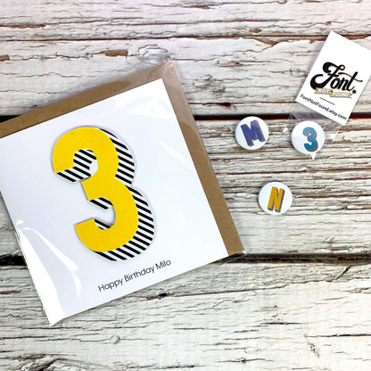 Birthday Card Numbers/Age 1-9 - Bradford Buzz Anniversary, Birthday, Cards 44ideas.co.uk