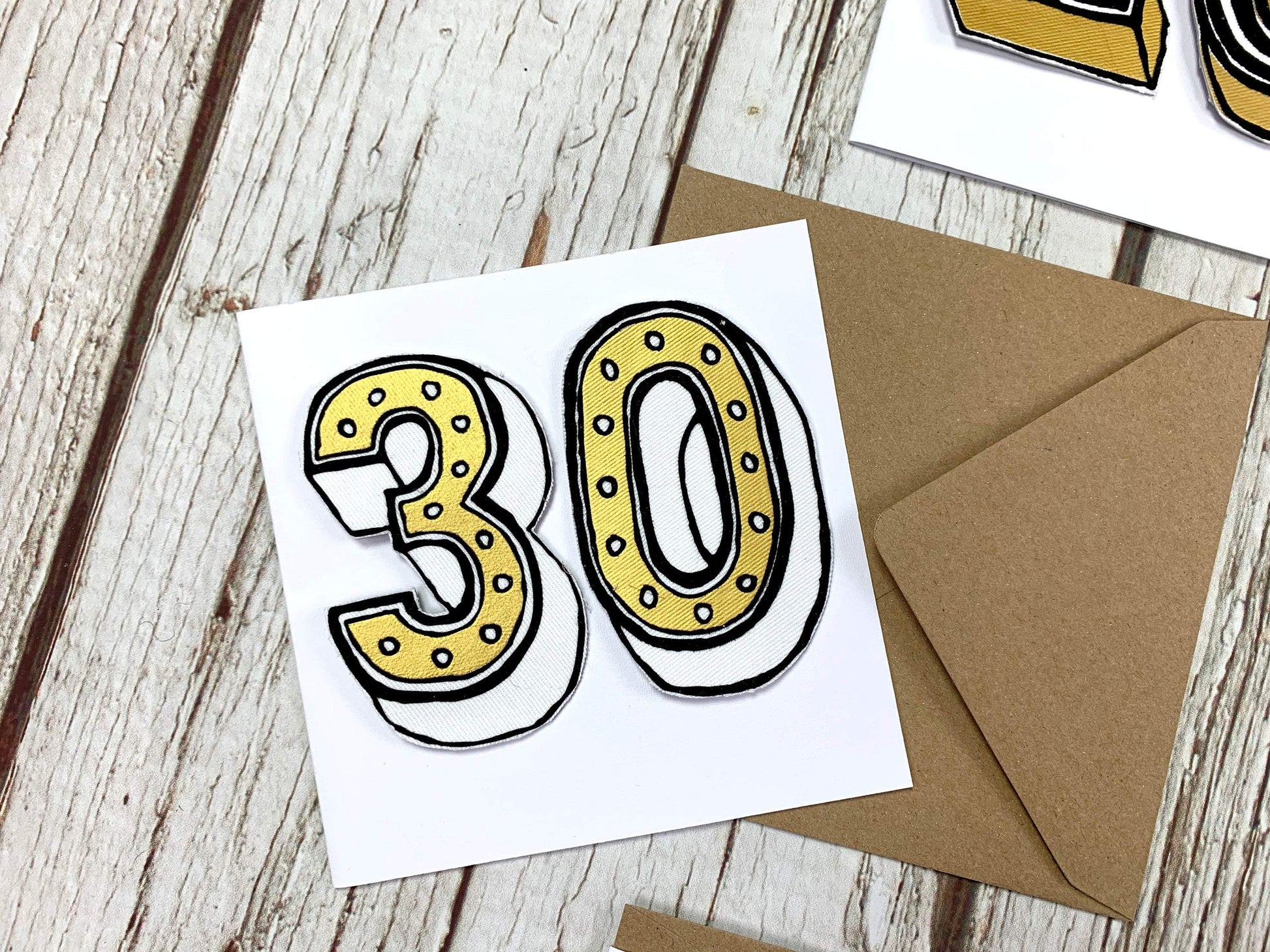 Handmade Birthday Card Numbers/Age 20-80 Birthday, Cards, Font Not Found, Font: Juniper Red 44ideas.co.uk