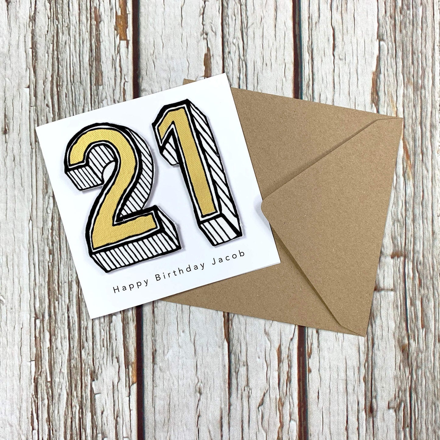 Handmade Birthday Card Numbers/Age 20-80 Birthday, Cards, Font Not Found, Font: Juniper Red 44ideas.co.uk