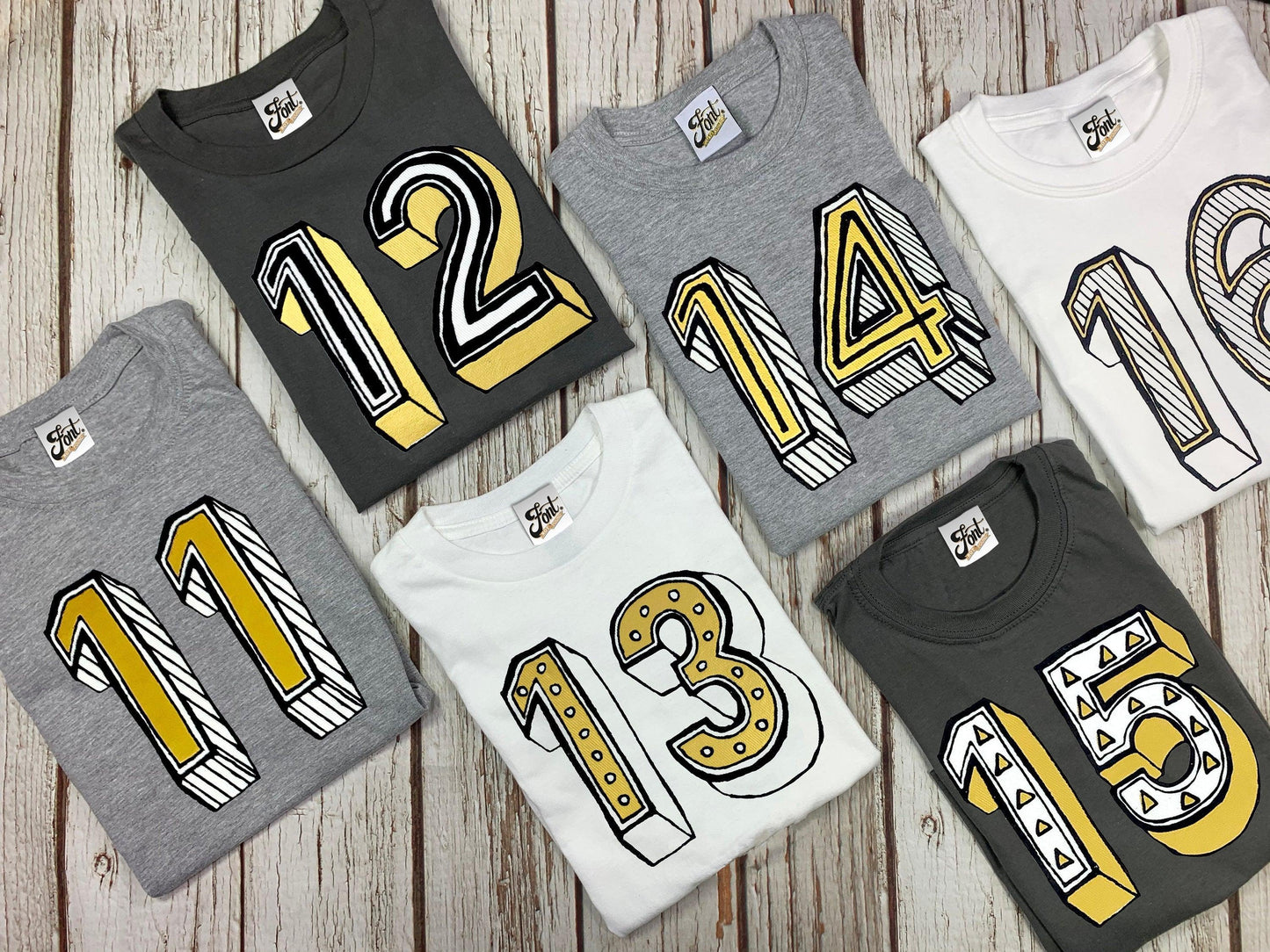 Teenage Birthday Shirt Numbers 11-16 - Juniper Red Font Not Found, Font: Juniper Red, T-Shirt: Numbers, T-Shirts, Teen Clothes 44ideas.co.uk