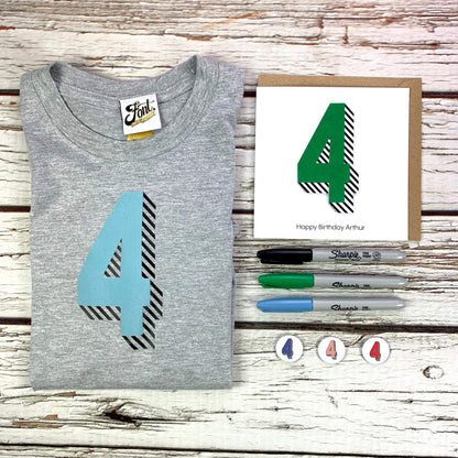 Kids' Bright Birthday Package - Bradford Buzz Deals, Father's Day, Font Not Found, Font: Bradford Buzz, Kid's Clothes, Mother's Day, T-Shirt: Numbers 44ideas.co.uk