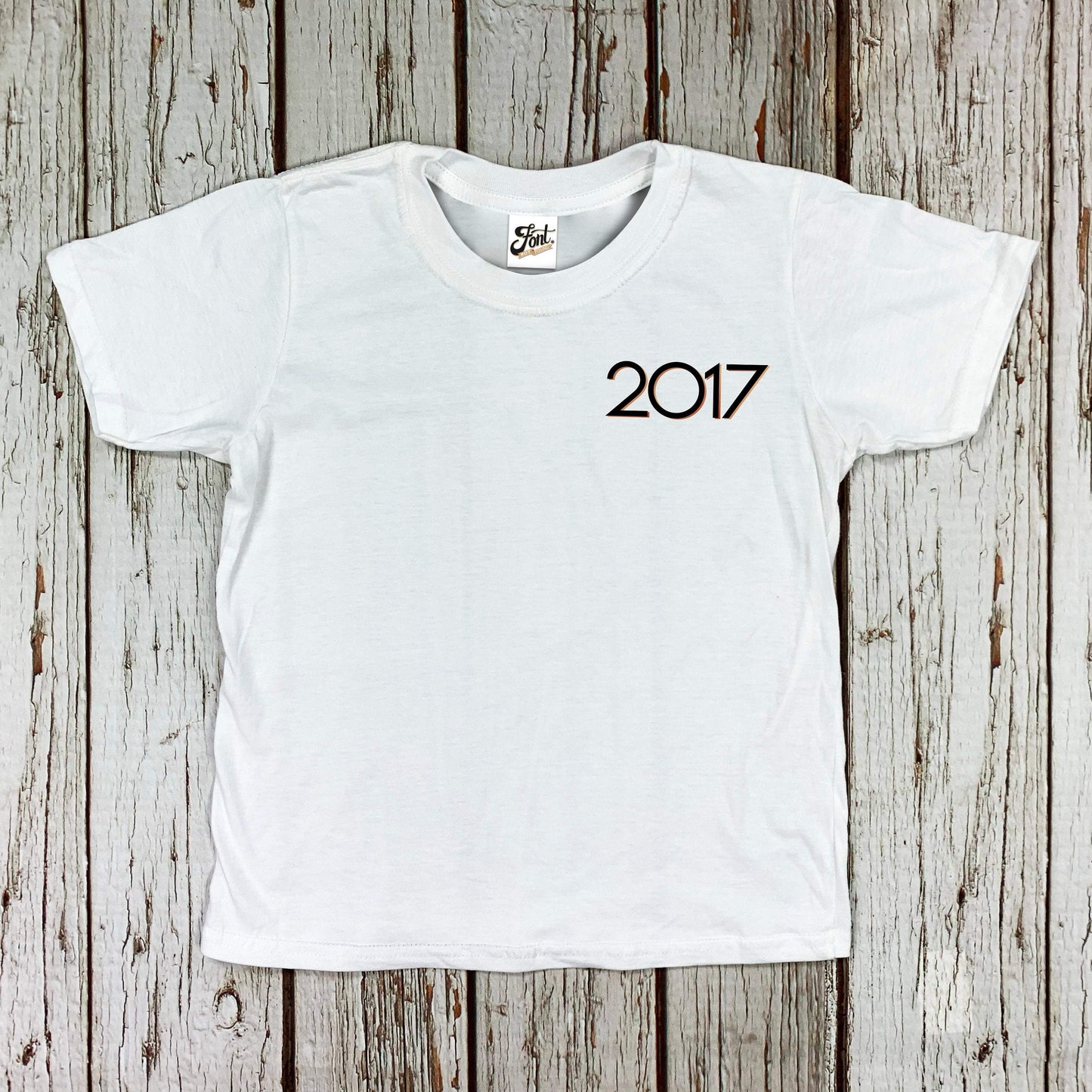 Kids' Birthday T-Shirts Year - Branson Font Not Found, Font: Branson, Kid's Clothes, T-Shirt: Numbers, T-Shirts 44ideas.co.uk