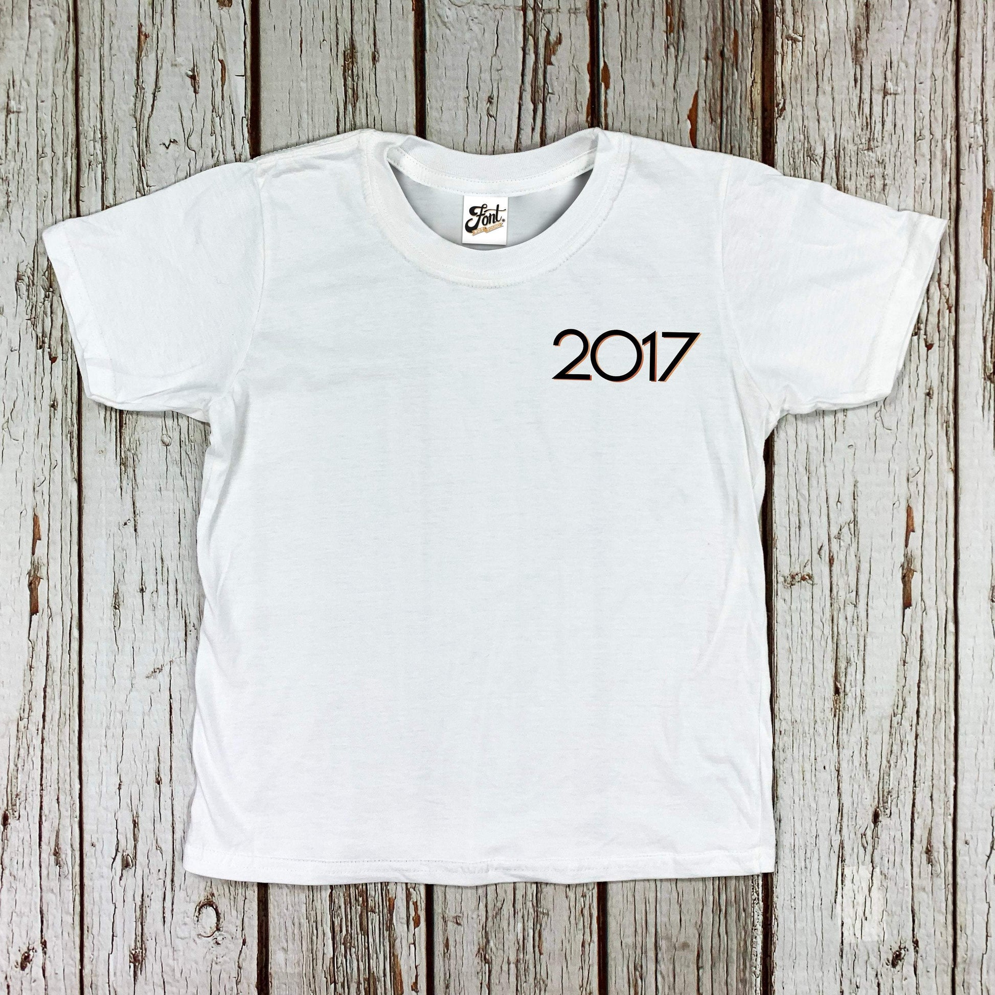 Kids' Birthday T-Shirts Year - Branson Font Not Found, Font: Branson, Kid's Clothes, T-Shirt: Numbers, T-Shirts 44ideas.co.uk