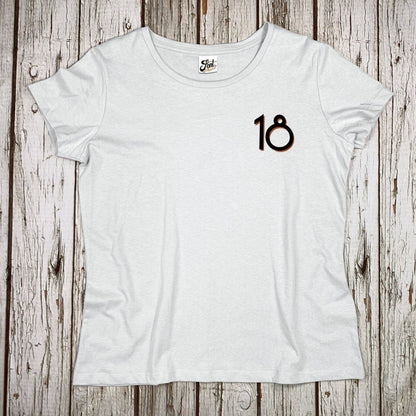 Women's Age Organic T-Shirt 18th, 21st, 30th, 40th, 50th - Branson Font Not Found, Font: Branson, T-Shirt: Numbers, T-Shirts, T-Shirts: Letters, Womens Clothes 44ideas.co.uk