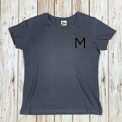 Women's Organic Letter T-Shirt - Branson Font Not Found, Font: Branson, T-Shirts, T-Shirts: Letters, Womens Clothes 44ideas.co.uk