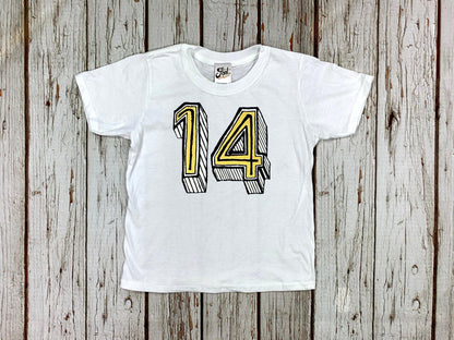 Teenage Birthday Shirt Numbers 11-16 - Juniper Red Font Not Found, Font: Juniper Red, T-Shirt: Numbers, T-Shirts, Teen Clothes 44ideas.co.uk