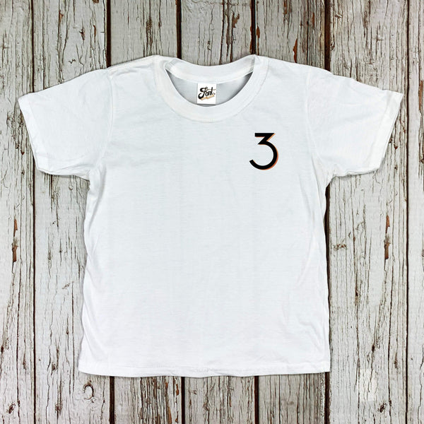 Children's Birthday Number T-shirt - Branson Font Not Found, Font: Branson, Kid's Clothes, T-Shirt: Numbers, T-Shirts 44ideas.co.uk