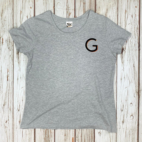 Women's Organic Letter T-Shirt - Branson Font Not Found, Font: Branson, T-Shirts, T-Shirts: Letters, Womens Clothes 44ideas.co.uk