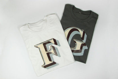 Men's Monogram T-Shirt - Stirling Shadow Font Not Found, Font: Stirling Shadow, Men's Clothes, T-Shirts, T-Shirts: Letters 44ideas.co.uk