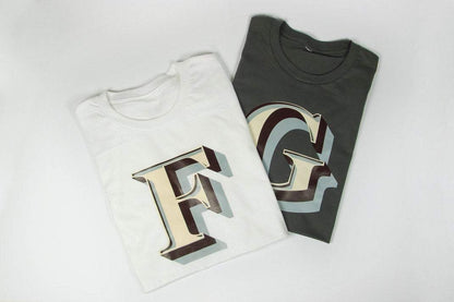 Ladies' Letter T-Shirt - Stirling Shadow Font Not Found, Font: Stirling Shadow, T-Shirts, T-Shirts: Letters, Womens Clothes 44ideas.co.uk