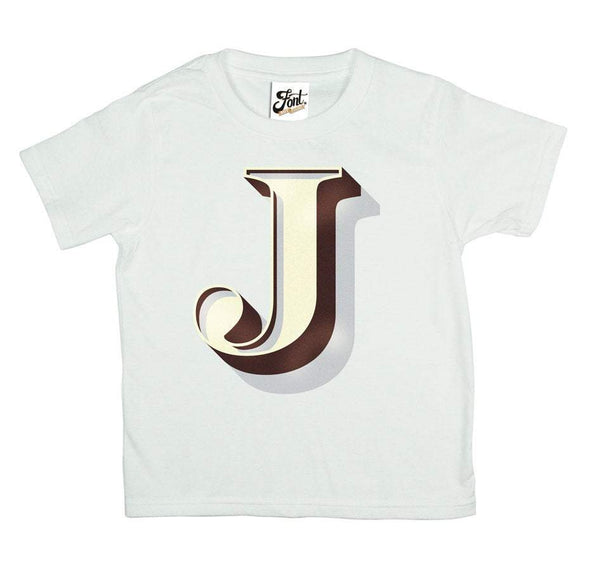 Children's Alphabet T-Shirt - Stirling Shadow Font Not Found, Font: Stirling Shadow, Kid's Clothes, T-Shirts, T-Shirts: Letters 44ideas.co.uk