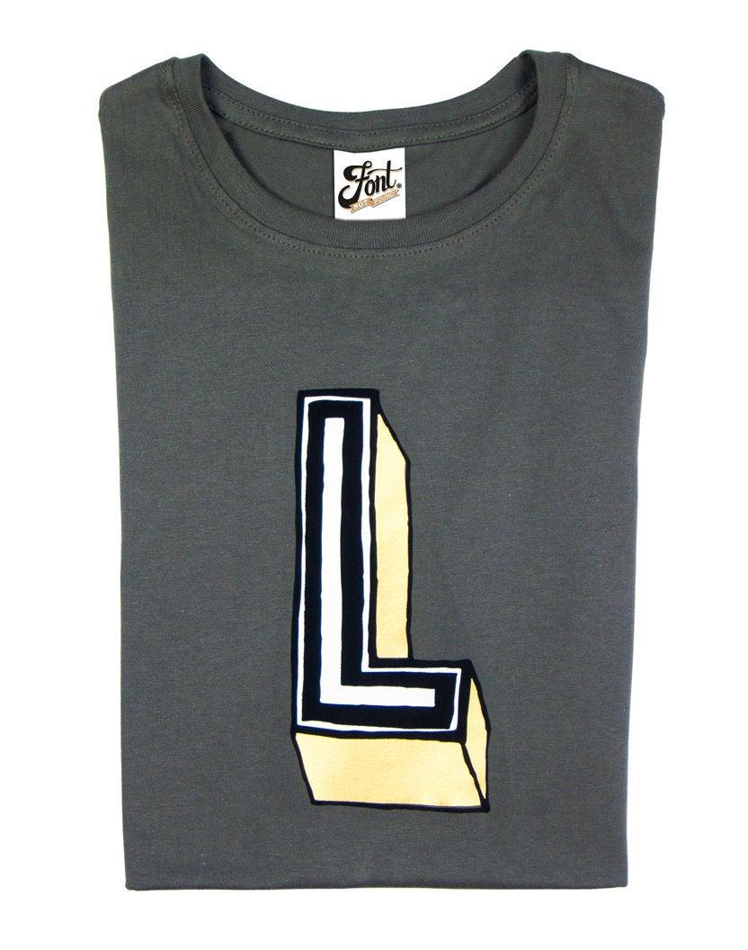 Women's Letter T-Shirt - Juniper Red Font Not Found, Font: Juniper Red, T-Shirts, T-Shirts: Letters, Womens Clothes 44ideas.co.uk