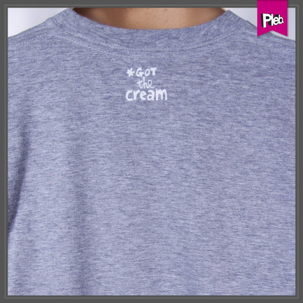 Misquoted Phrases Series: 'The Cat that got the cream' Men's Clothes, Pleb, T-Shirts, T-Shirts: Letters 44ideas.co.uk