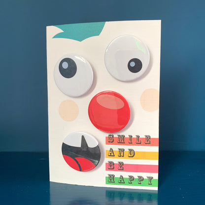 Birthday Badge Card- Smile Badges, Birthday, Cards, Pleb 44ideas.co.uk