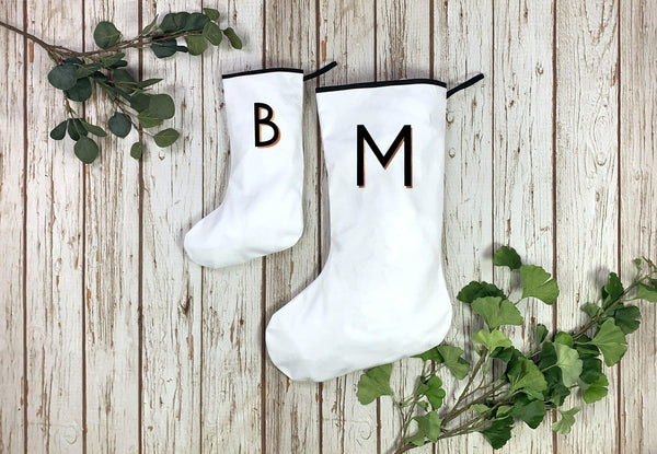 Christmas Personalised Large White Stocking - Branson  44ideas.co.uk