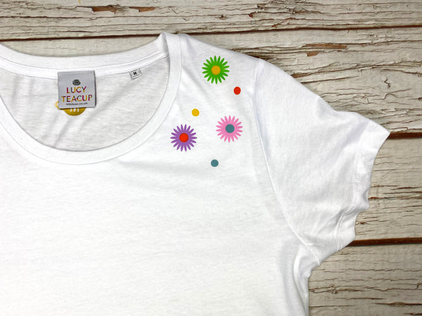 Daisy Organic Cotton Women’s White T-Shirt