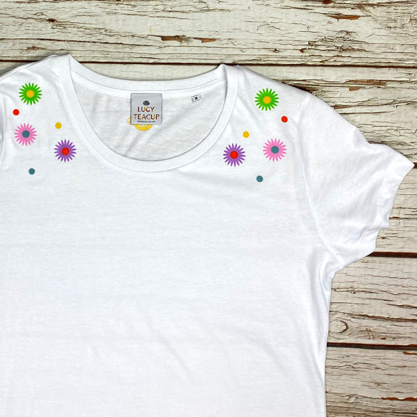 Daisy Organic Cotton Women’s White T-Shirt